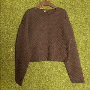 Banana Republic Quilted Black Sweatshirt